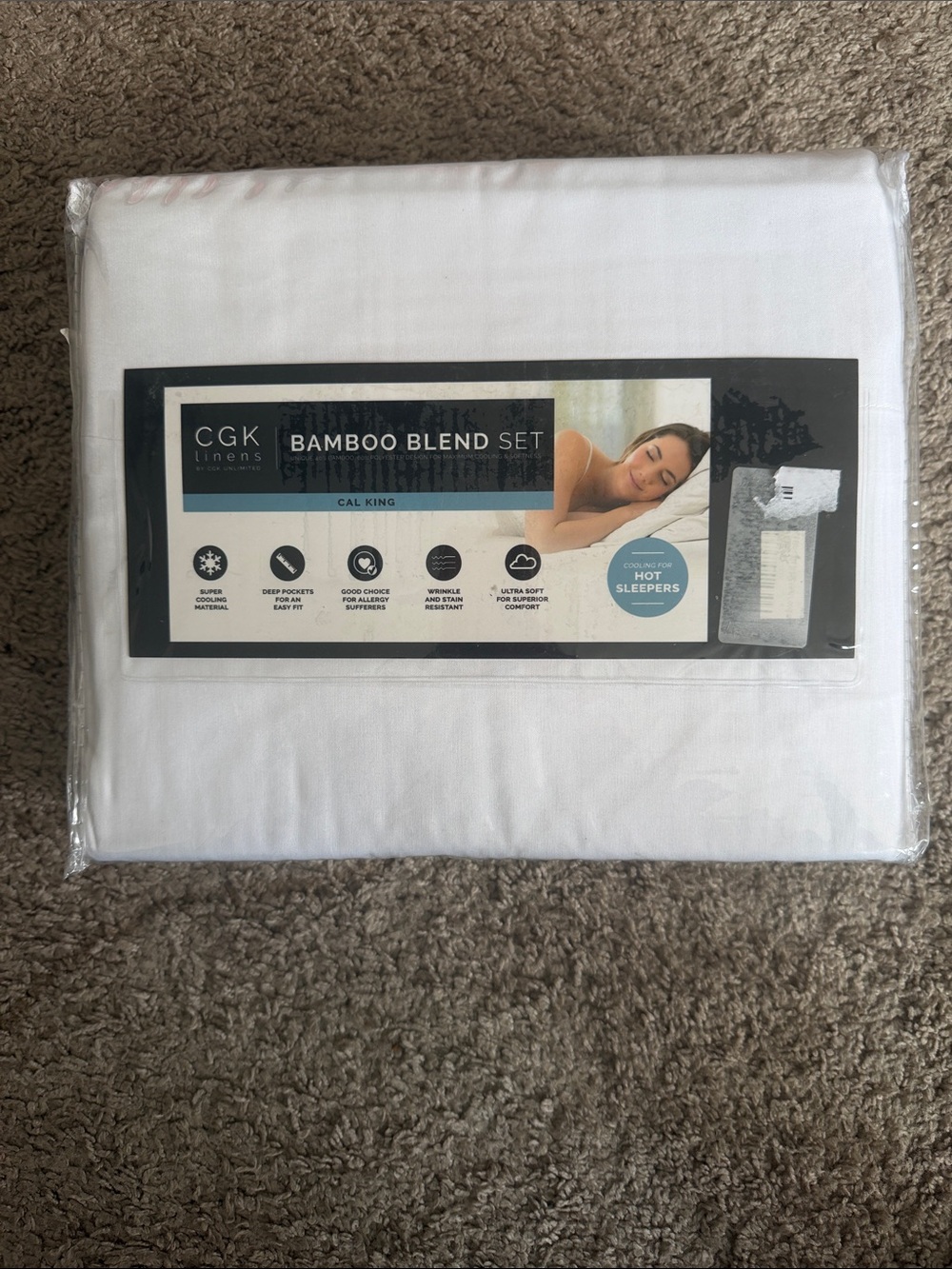 White Bamboo Blend Sheet Set - Cal King